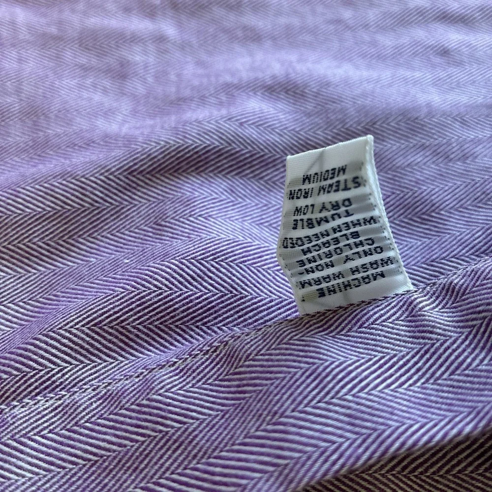 VTG Polo Ralph Lauren Philip Long Sleeve Button Up Men's L 16.5 34/35‎ Purple